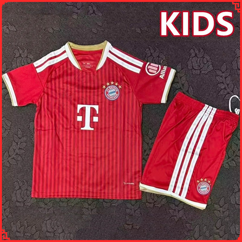 Bộ áo bóng đá trẻ em chất lượng cao sân nhà của Bayern Munich 2026 / 27 16-28