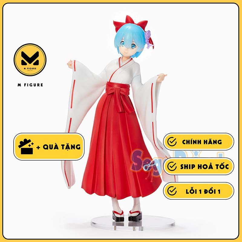 MÔ HÌNH Rem - Re:Zero Kara Hajimeru Isekai Seikatsu - SPM Figure - -Miko- Style (SEGA) FIGURE CHÍNH 