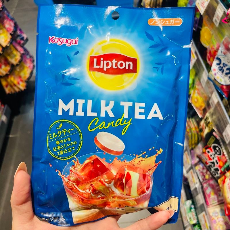 Nhật Bản Nhập Khẩu Kasugai Seika Đồng Thương Hiệu Lipton Lipton Kẹo Trà Sữa Kẹo Chanh Trà Đen Kẹo Cứ