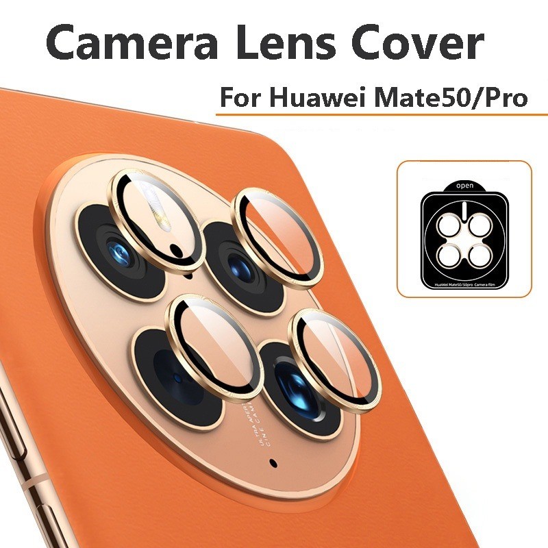 Dành Cho Huawei Mate 50 50Pro Mate50E Mate50 Ultra HD Hợp Kim Nhôm Ống Kính Máy Ảnh Kính Cường Lực P