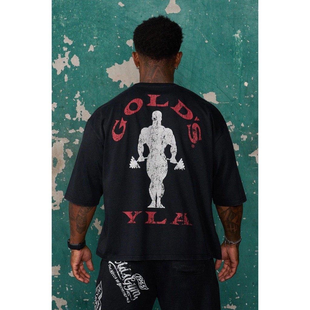 Nam Nữ Cùng Phong Cách YOUNGLA GOLD 'S GYM Mới In Hình Cotton Nguyên Chất