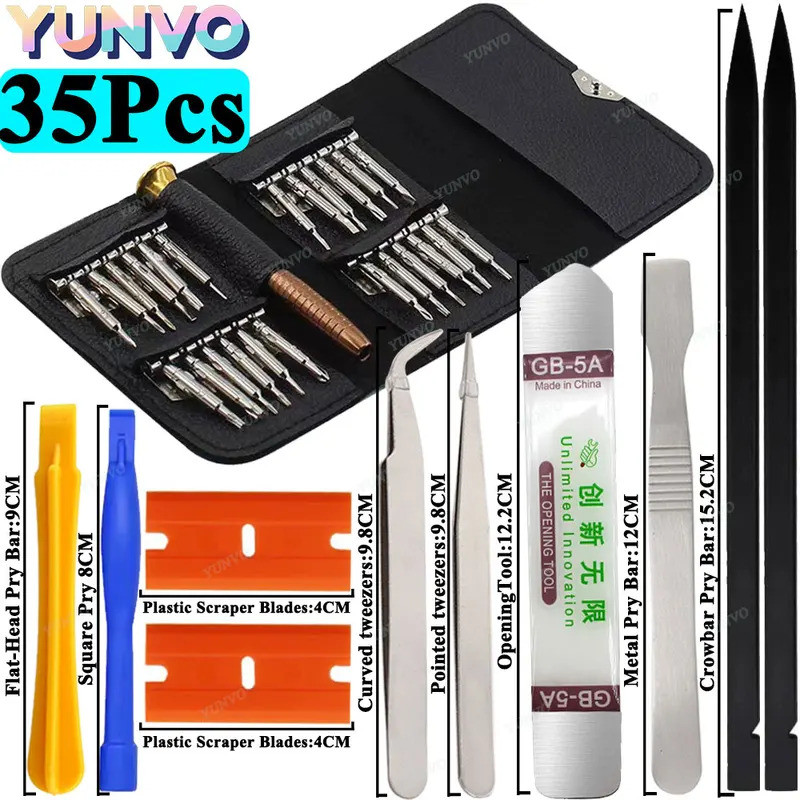 Công cụ sửa chữa điện thoại di động Bộ tuốc nơ vít từ tính Trình điều khiển chính xác Mini cho iPhon