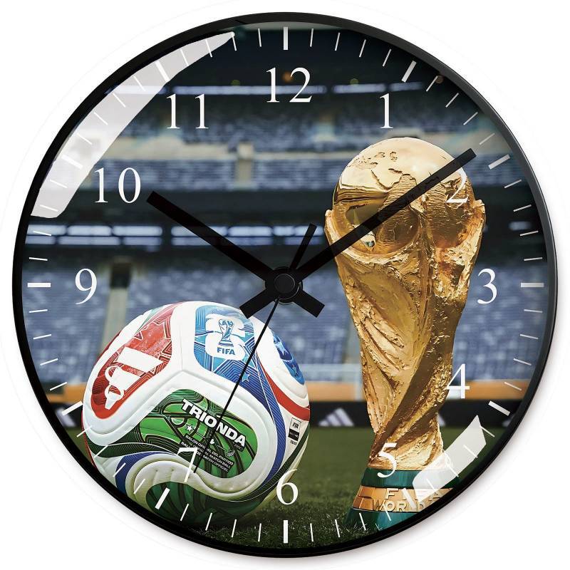 Football Fans Wall Clock Sports Boy Clock Bedroom Decoration Clock Club Mute wEnG