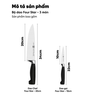 Bộ Dao 3 Món Zwilling Four Star