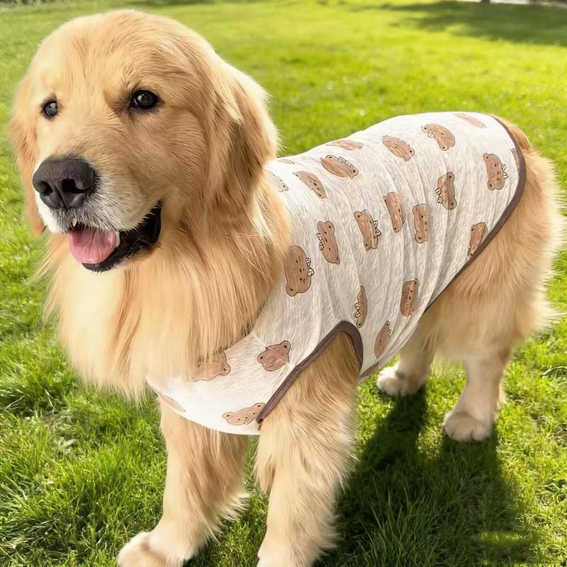 Thin Large Dog Clothes Anti-Lint Golden Retriever Alaska Breathable Sun Protection Big Dog Cool Clot