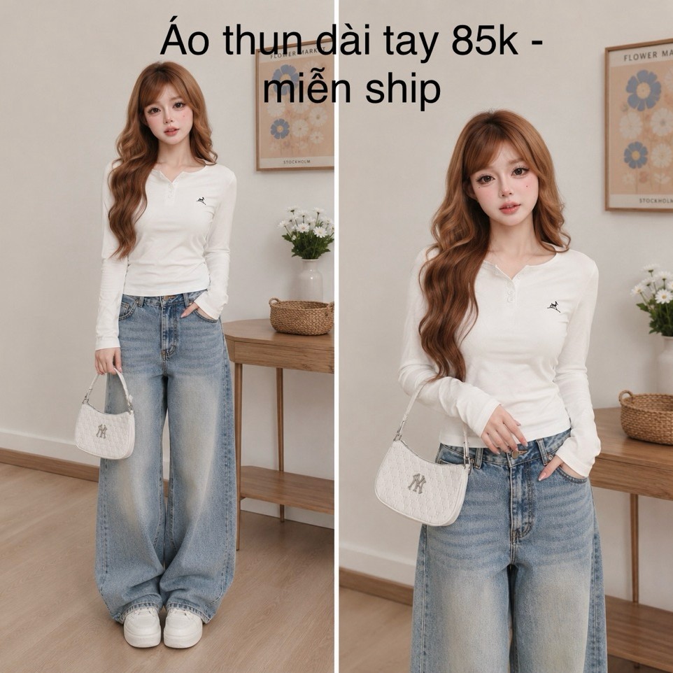Áo thun dài tay màu trắng - ( hàng si ) gửi spx hãy liên hệ với shop trước khi đặt hàng ạ.