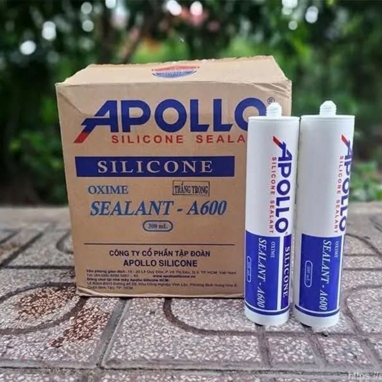 Keo Silicone APOLLO A600 trắng trong (chai)