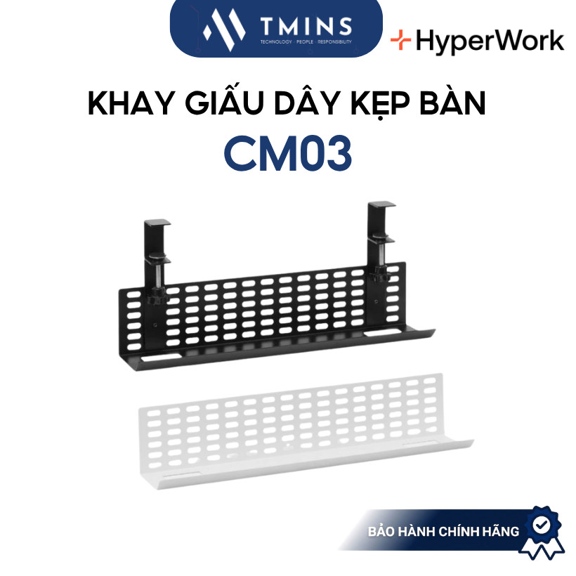 Khay giấu dây kẹp bàn HyperWork CM03 - Bảo hành Chính Hãng