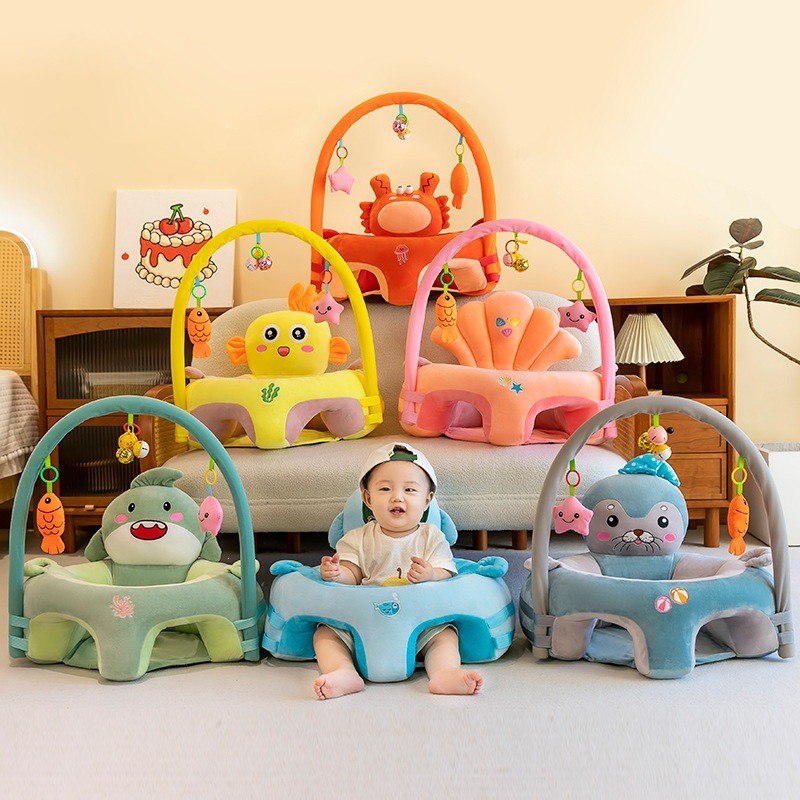 New Product~New portable baby learning chair with handle, ocean-themed baby sofa, a magical tool for