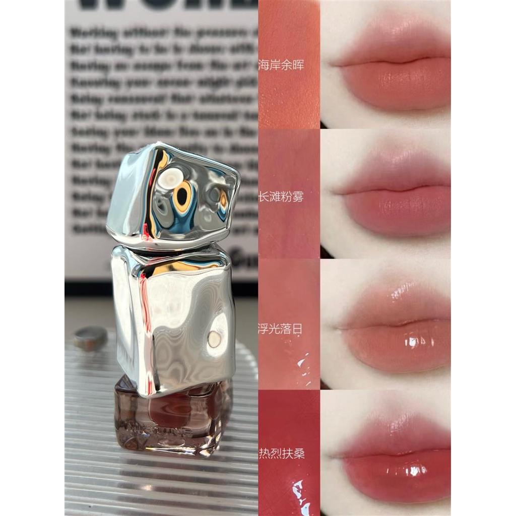 [Mẫu] Mistine Mistine Mistine Thai Lip Glaze Mẫu Sữa Cà Phê Nhung Lip Cream V02 Water Gloss Lip Jell