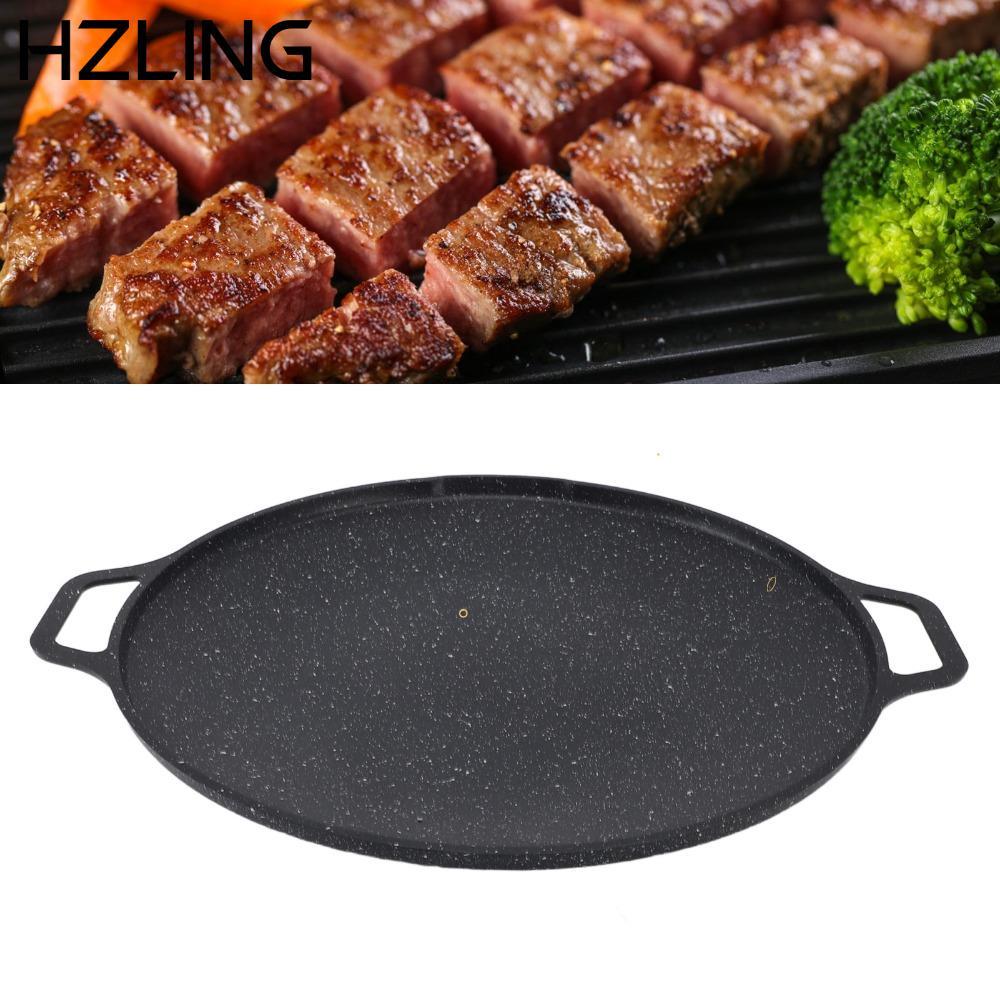 Chảo nướng Hàn Quốc HZLING, Chảo nướng điện Hàn Quốc chịu nhiệt độ cao chống dính, Chảo nướng tròn b
