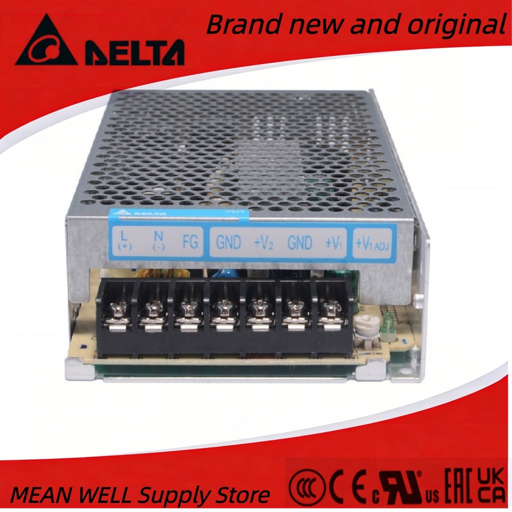 Bộ nguồn chuyển mạch gắn bảng điều khiển Delta PMT-D1V100W1AA PMT Series, đầu ra kép 12V & 5V DC