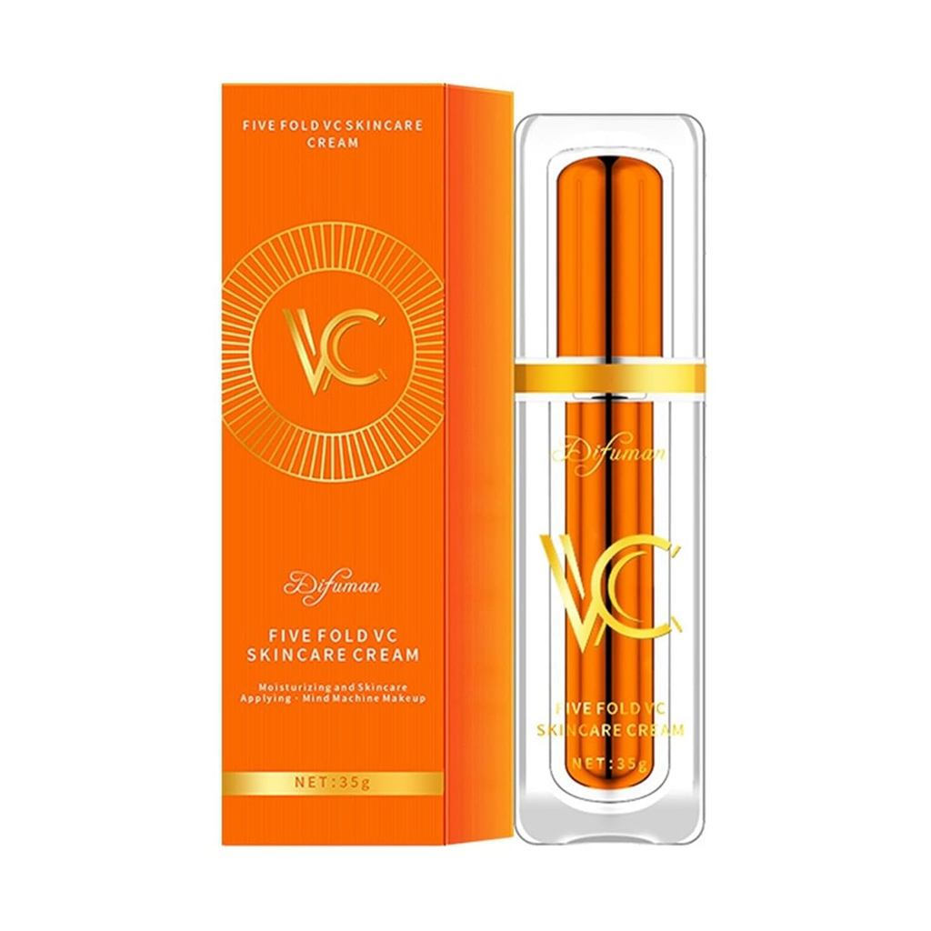 Five Vitamin C Tone-Up Cream, NEW Lightweight Long Lasting Hydrating Skincare Makeup Cream, Face Dai