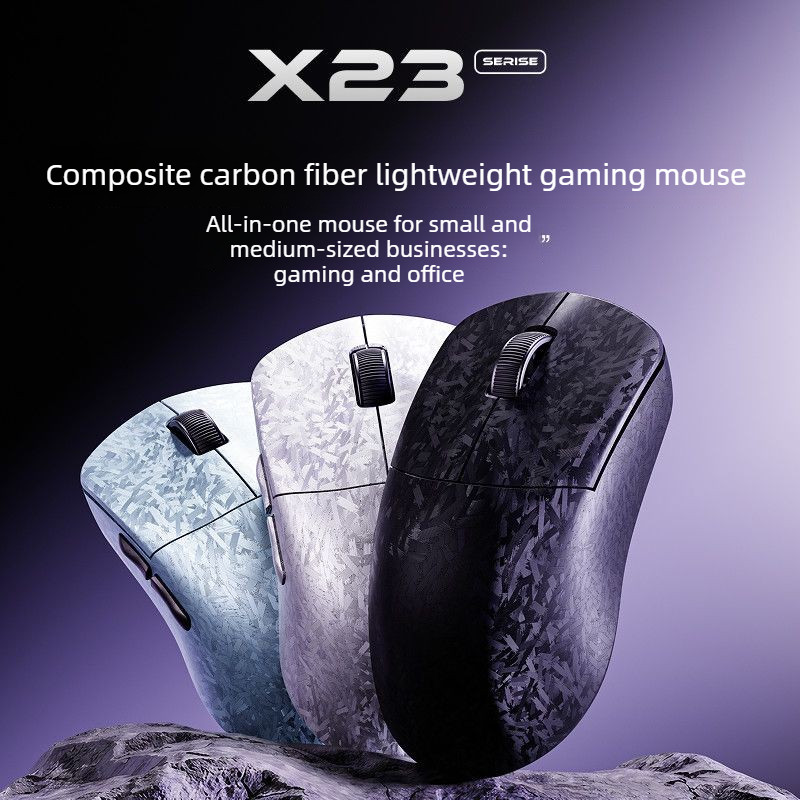 EWEADN X23 Chuột chơi game không dây nhẹ bằng sợi Carbon Trò chơi điện tử ba chế độ Chuột Bluetooth 