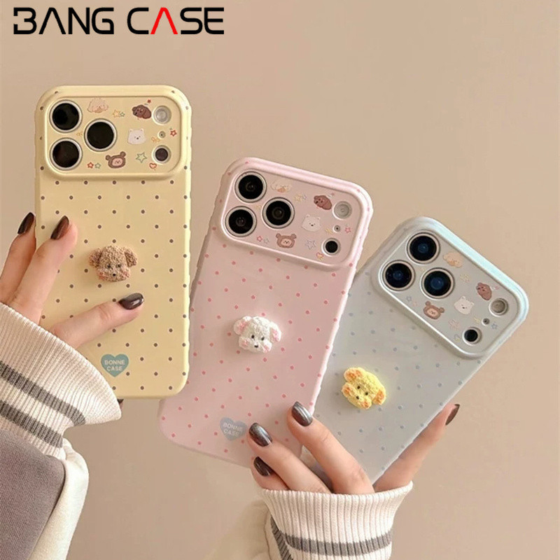 Side 3D Heart Macaron Color Phone Case for IPhone 17 16 15 14 13 12 11Pro Max…
