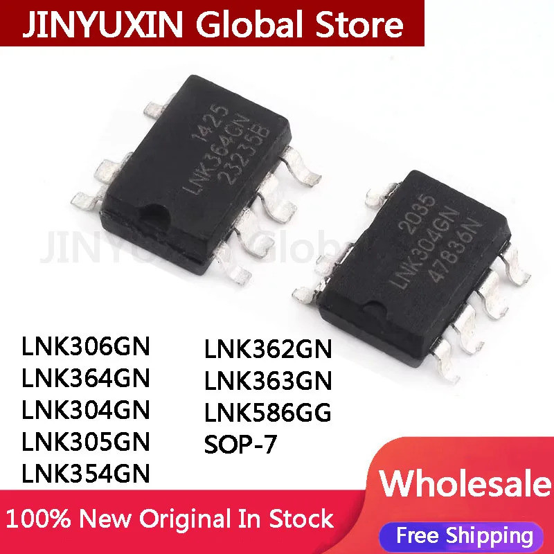 5 Cái LNK306GN LNK306 LNK364GN LNK304GN LNK305GN SOP-7 LNK305 LNK306 LNK304 LNK364 SMD LNK363GN LNK3