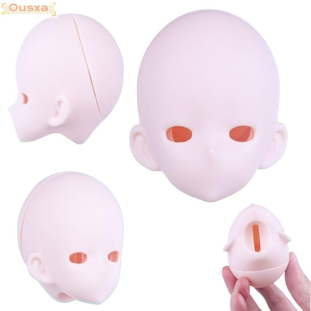 OUSXA Bjd Baby Head, PVC Anime-Style 1 / 4 BJD Anime Headsculpt, Bjd Phụ Kiện Da Trắng Có Thể Mở Đầu