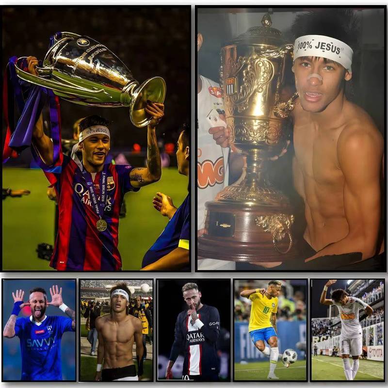 Neymar Jr Bóng Đá Canvas Treo Tường Nghệ Thuật Trang Trí Phòng Thể Thao