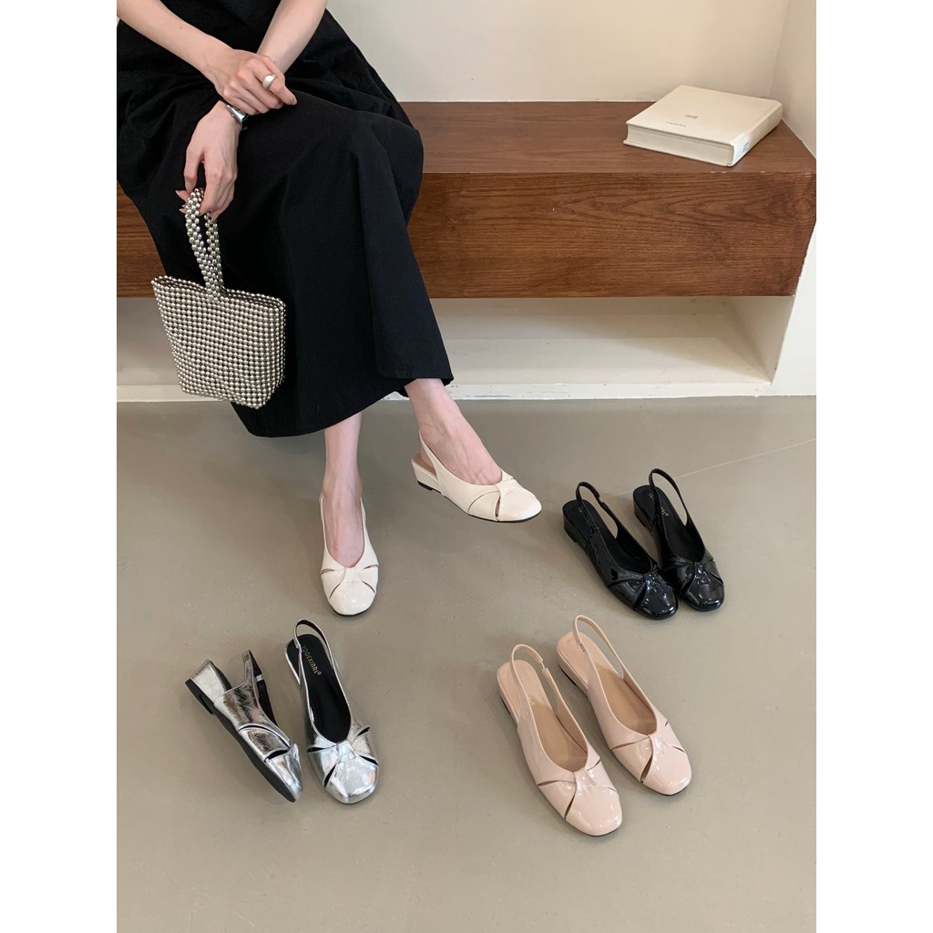 【Lamode】Giày Nữ Thời Trang Mùa Hè Phong Cách Mới Niche Retro Rỗng Ra Dép Thời Trang