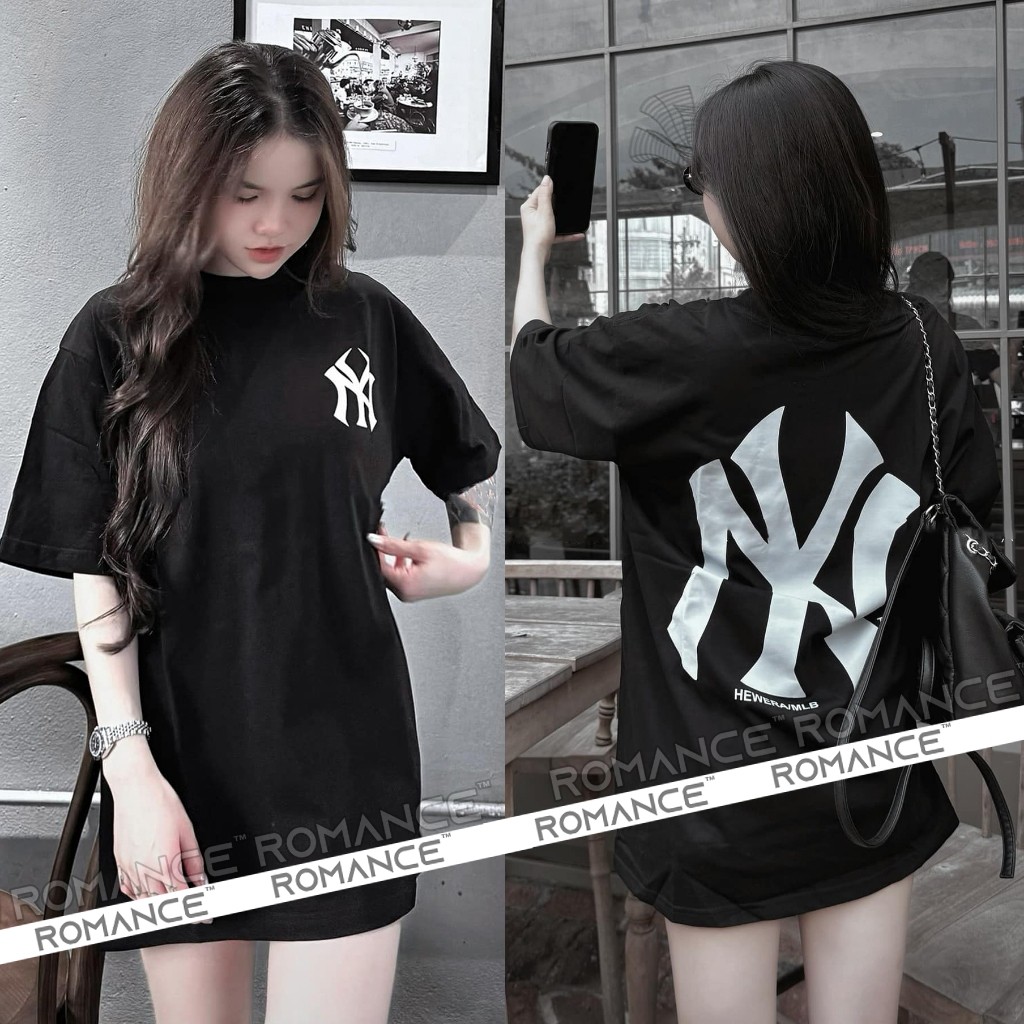 （Giao hàng 24h）Angela Áo Thun MBL NY Basic ROMANCE Full Tag Mác Xịn Xò Chất Vải Cotton 220GSM Cao Cấ
