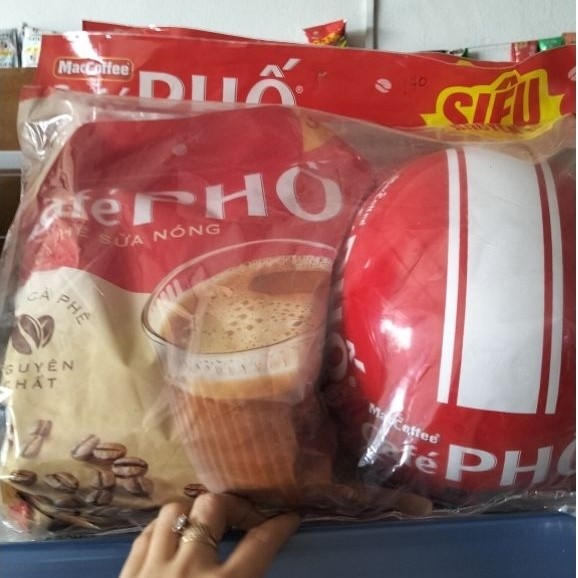 cà phê phố sữa nóng tặng nón bảo hiểm cf phố