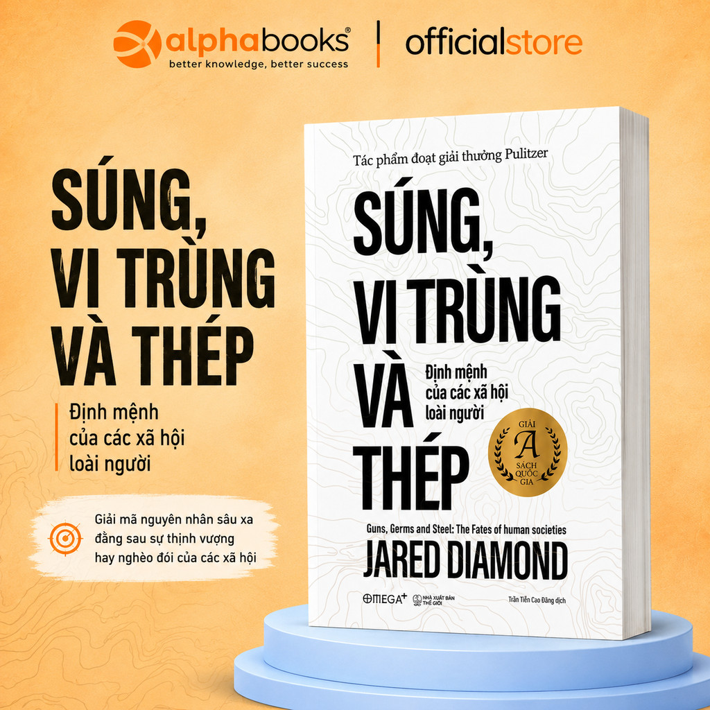 Sách - Súng, Vi Trùng Và Thép - Jared Diamond (Omega Plus)
