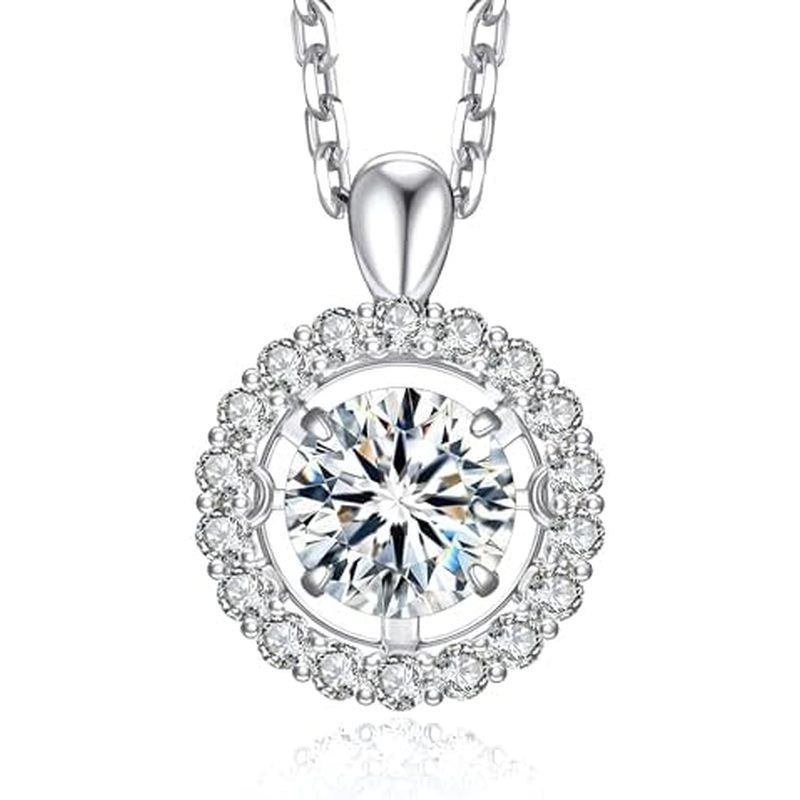 VVS1 Sterling Moissanite Moissanite cho khoảnh khắc thời trang Bạc nhảy múa làm quà tặng vòng cổ (0,