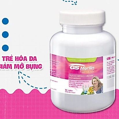 GS Merilin Harmony Hỗ trợ cân bằng nội tiết tố nữ, cho phụ nữ tiền mãn kinh và mãn kinh Hộp 30 viên