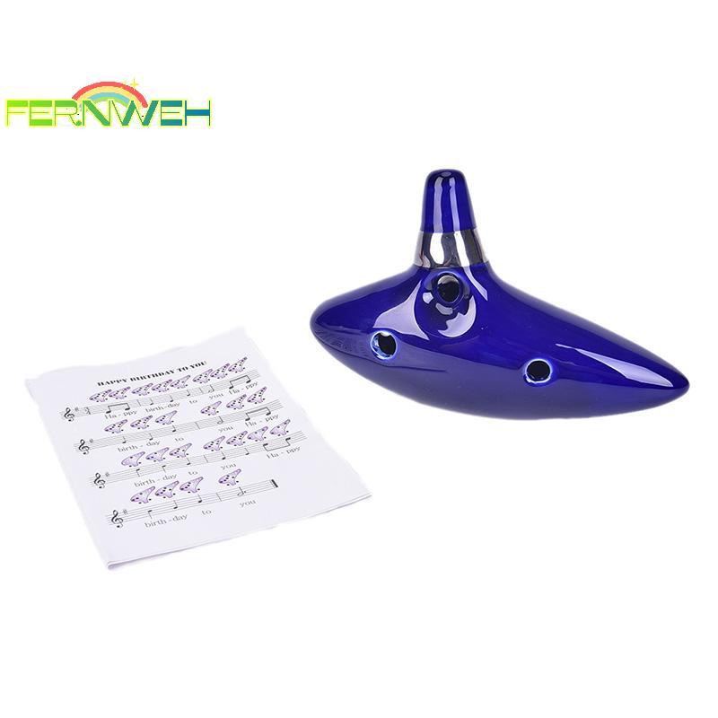 [Fernweh] 12 lỗ Ocarina Ceramic Alto C của Ocarina Flute Blue Ocarina Nhạc cụ Ocarina [MỚI]