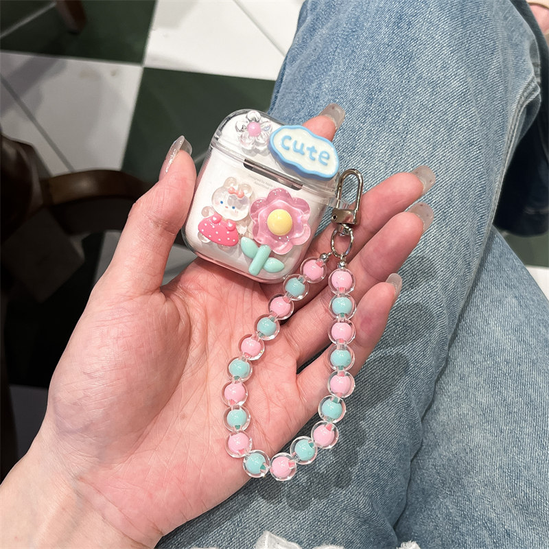 Ins Pink Flower Rabbit Thích hợp cho Sony linkbuds Vỏ bảo vệ LinkbudsS Vỏ bảo vệ tai nghe Bluetooth 