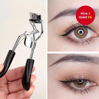 Máy uốn mi màu đen Đầu đơn lâu trôi Uốn tóc cho người mới bắt đầu Dụng cụ trang điểm di động bằng thép không gỉ