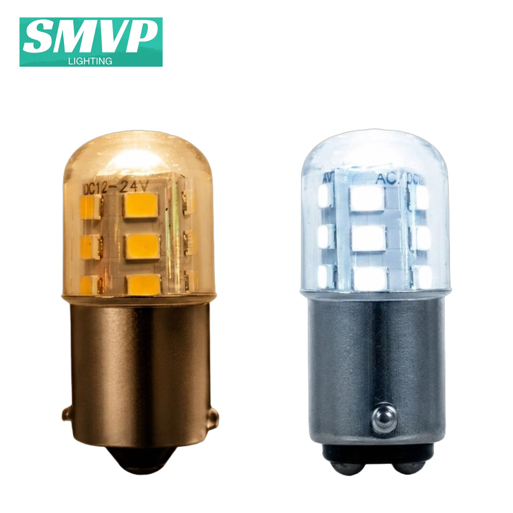 Bóng Đèn LED SMVP BA15D BA15S 3W Chất Lượng Cao 12V-24V Ánh Sáng Trắng 3000K Ánh Sáng Ấm 6000K