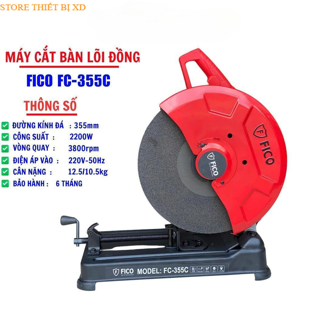MÁY CẮT SẮT FICO FC-355C 2.200W Công Suất 2200W, STORE THIẾT BỊ XD
