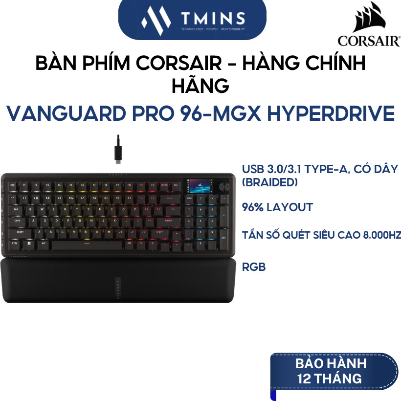 Bàn phím Corsair VANGUARD PRO 96-MGX Hyperdrive - Hàng chính hãng