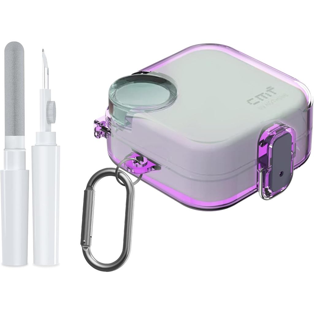 Dành cho Ốp lưng CMF Buds 2 Plus / CMF Buds 2 / CMF Buds Pro 2 có khóa an toàn, Vỏ bảo vệ trong suốt