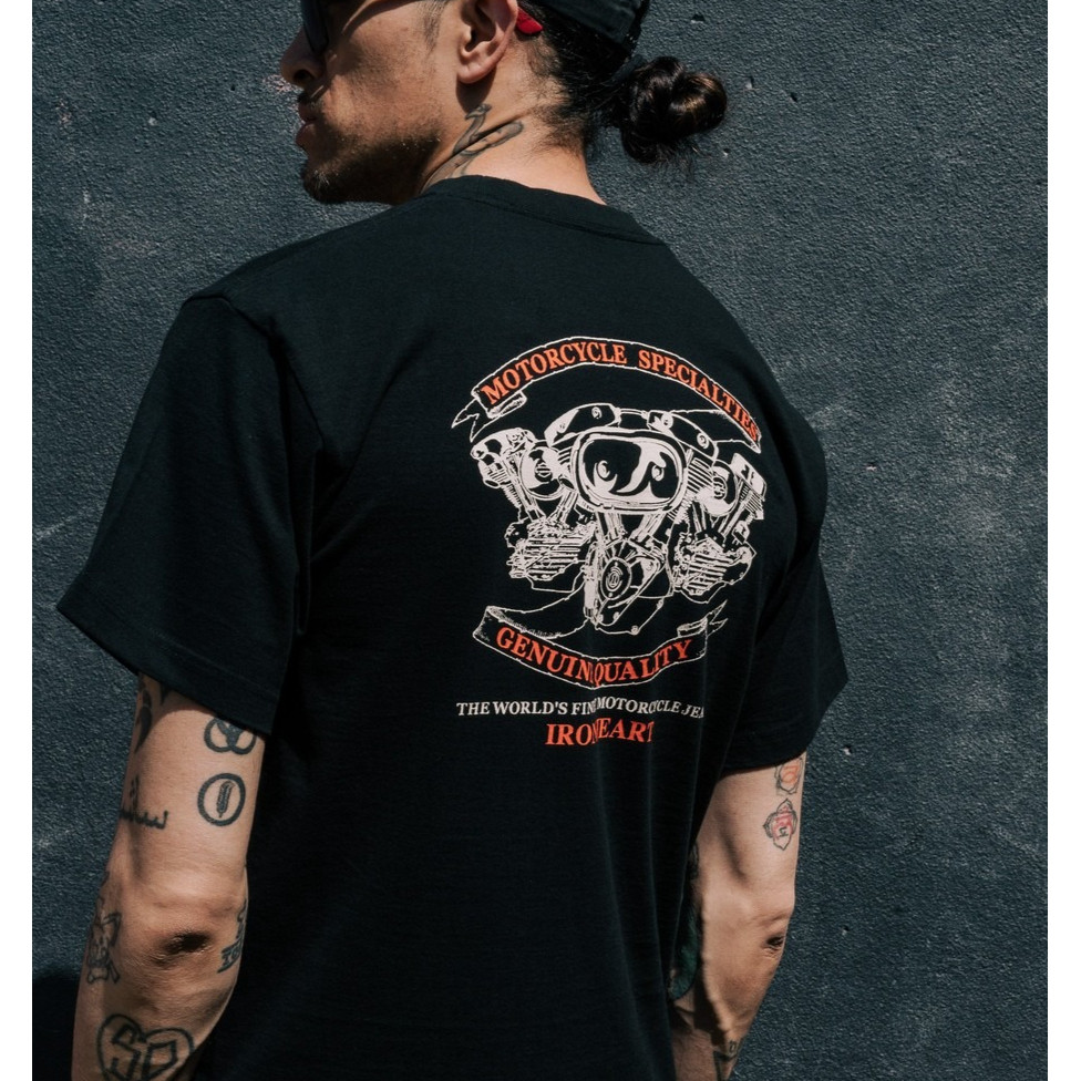 Áo thun IRON HEART 2026 cotton in họa tiết động cơ