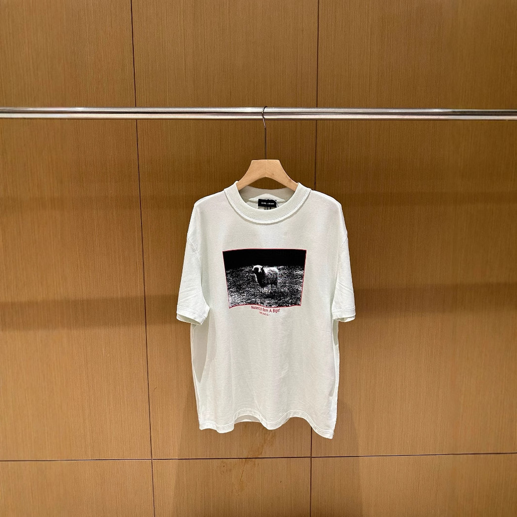 T2HU BROKEN MOON 25SS Little Lamb Retro Clone Sheep Reverse-Wear Design Unisex Style T Pure Cotton S
