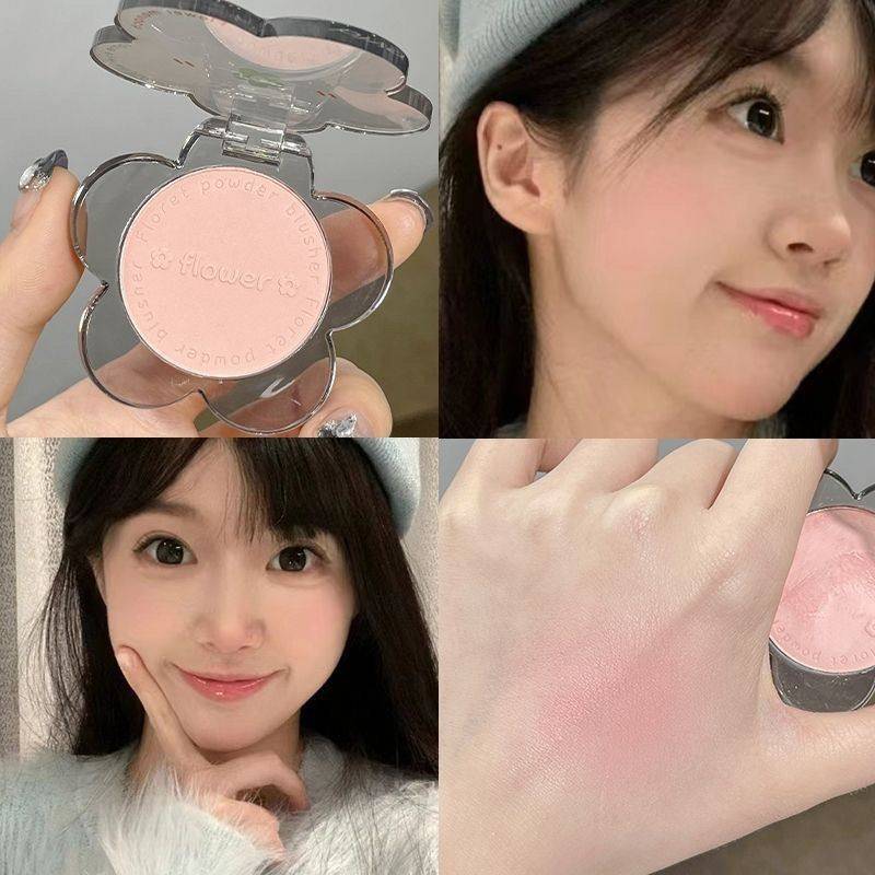 Chính Hãng Biya Biya Biya Hoa Nhỏ Blush Tự Nhiên Khỏa Thân Trang Điểm Màu Ấm Mờ Đơn Sắc Nắng Đỏ Bột 