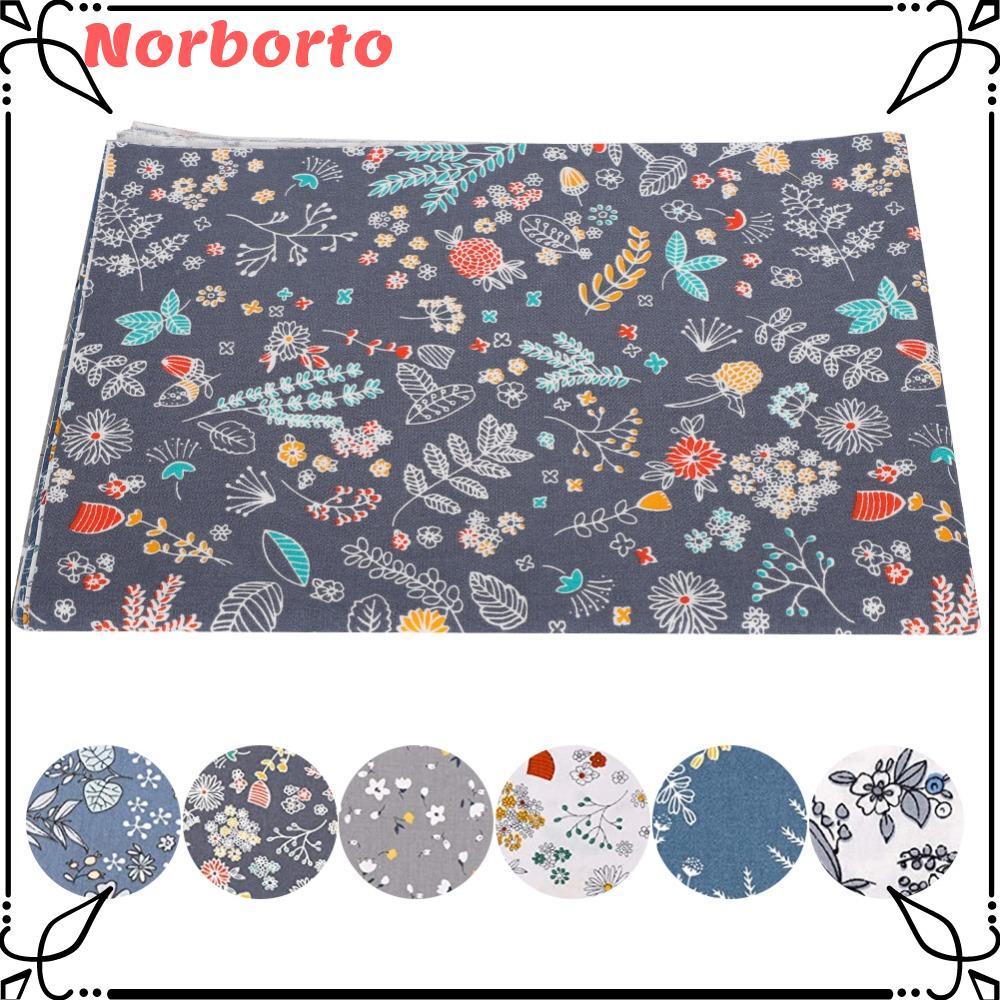 NORBORTO 6 Chiếc Vải Cotton, Bông Các Loại Hoa Văn Vải Cotton Hoa, Gói Nhiều Màu Quilting Vải DIY Ma