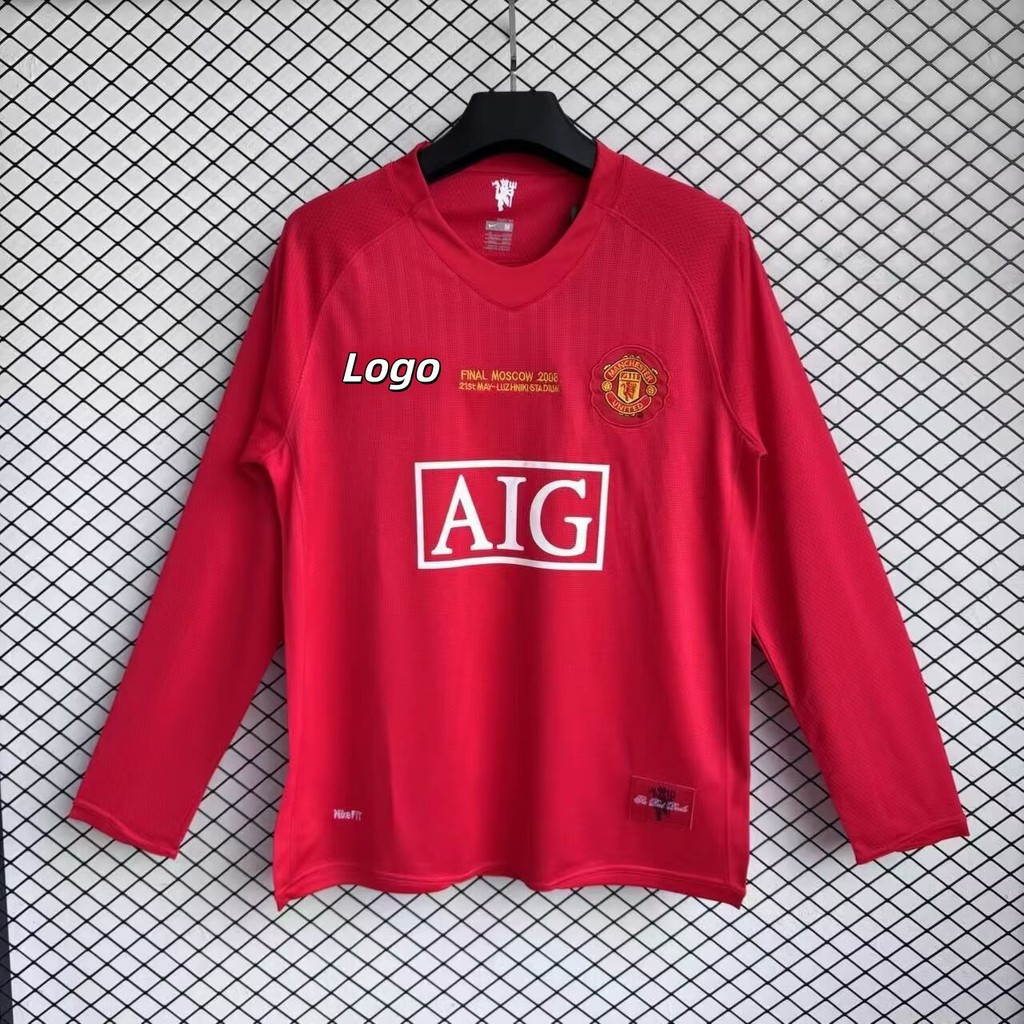 Phiên bản cổ điển Manchester United 2007 / 08 Áo thun nam dài tay Manchester United sân nhà