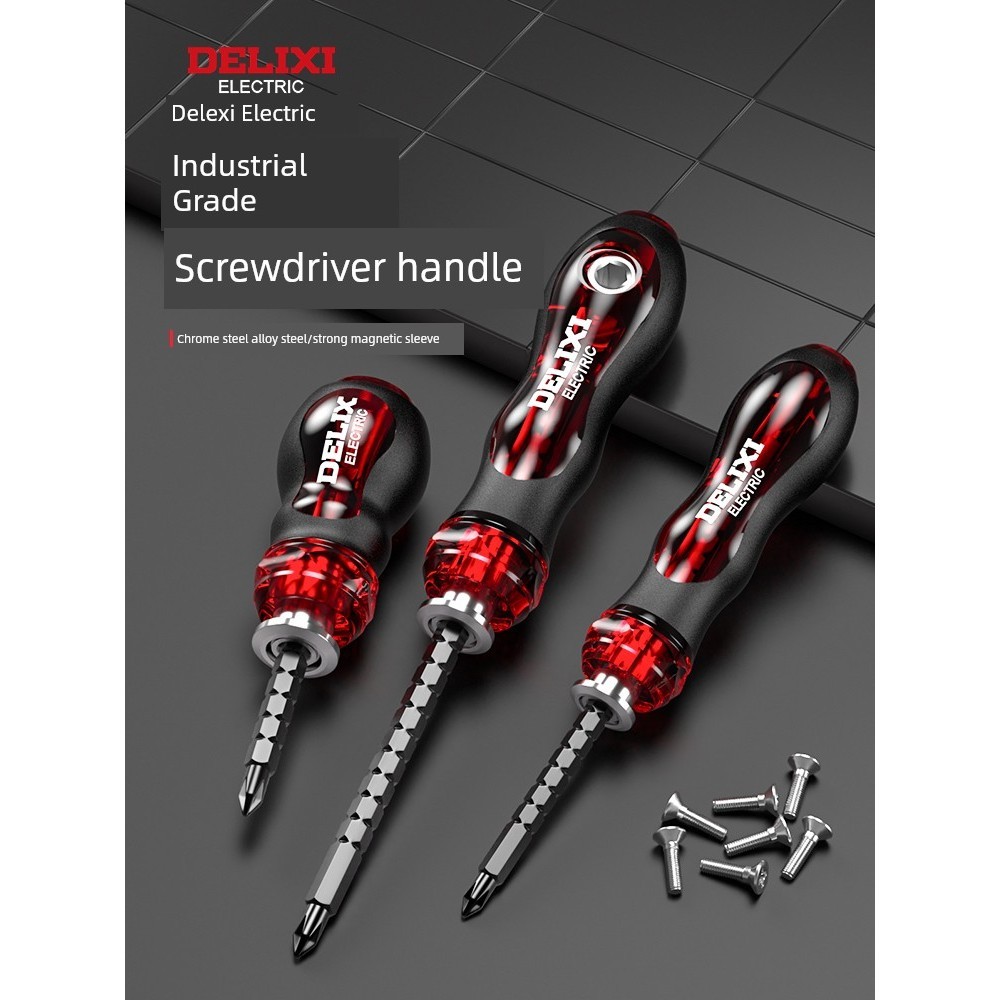 Bộ tuốc nơ vít điện Delixi Flat Phillips Đa chức năng Ratchet Tua vít nhỏ Tua vít có độ cứng cao S