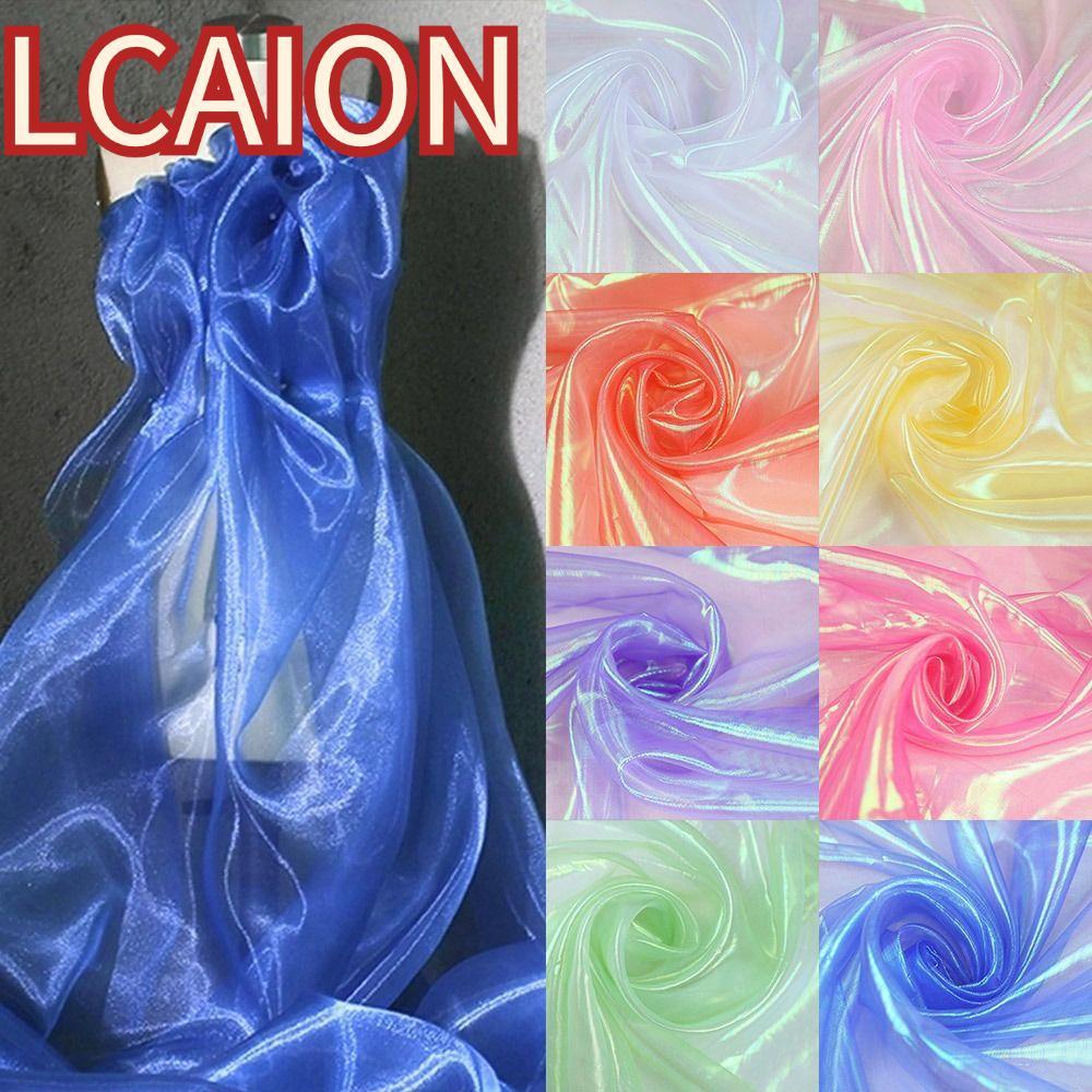 LCAION Organza Vải, Vải tuyn Laser Mỏng Sáng Bóng, Trang Trí Vải Tulle Trong Suốt Organza Váy Vải Sâ