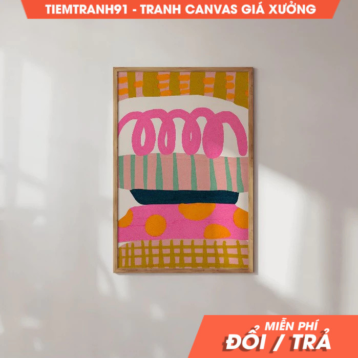 Tranh treo tường, Colorful Abstract Wall Art,Abstract Wall Art, Acrylic Art, Printable Art, tặng kèm