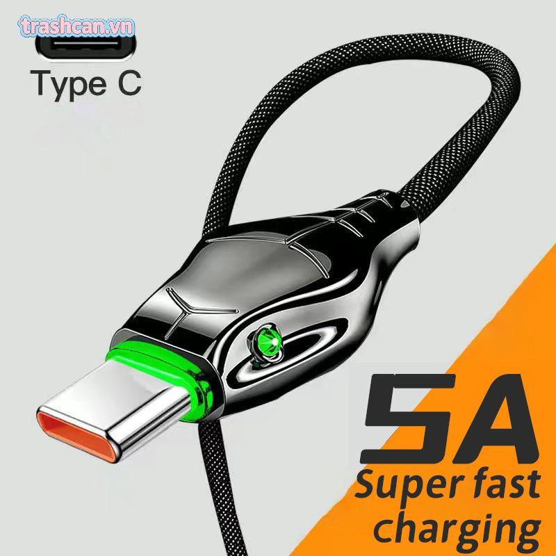 Tr 100W 5A Cáp USB Loại A Đến Loại C 100W 2M / 3M Loại C Cáp Sạc Nhanh Bện Đầu Rắn Cho Sumsung / HUA