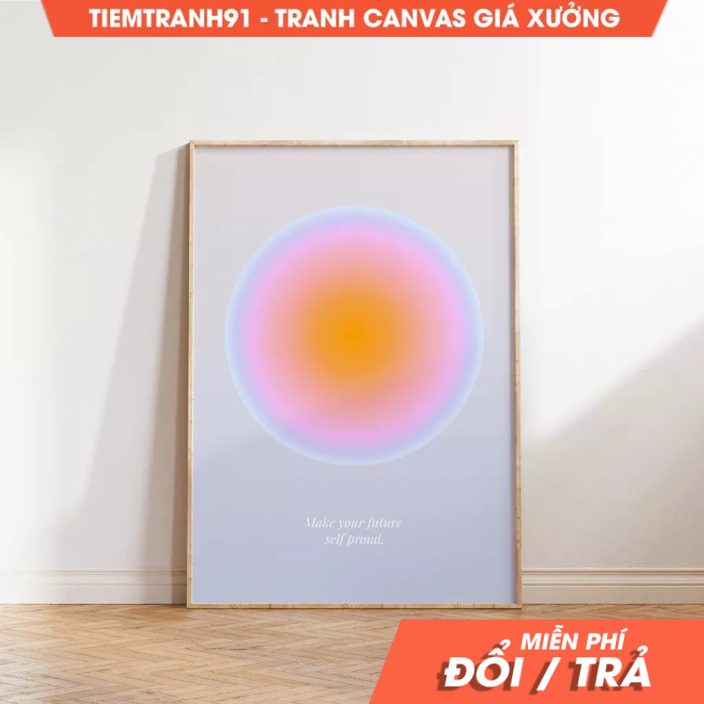 Tranh treo tường, Aura Poster, Spiritual Wall Art, Gradient, Angel Numbers, Affirmation Wall Art. (1