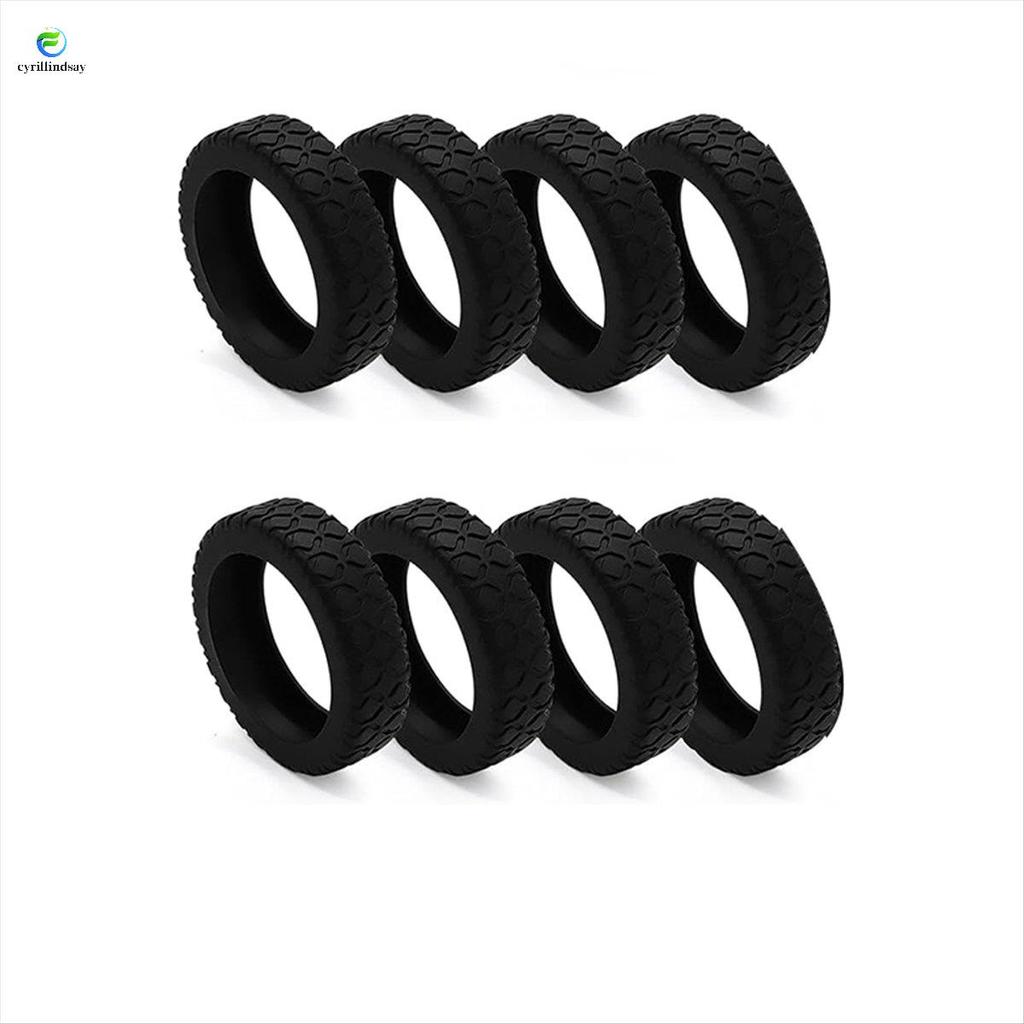 8 Chiếc Vali Bánh Xe, Ngăn Hành Lý Silicon Bánh Xe Cho Hầu Hết 8 Bánh Xe Spinner Màu Đen