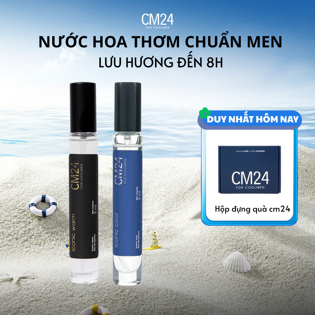 (Combo Best Seller) Nước Hoa Nam CM24 For Coolmen Iconic 9ml Lưu Hương 8h, Thơm Chuẩn Men