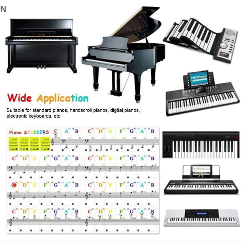 NS 54 / 61 / 88 Phím Đàn Piano Trong Suốt Bàn Phím Đàn Piano PVC Stier Piano Stave NS