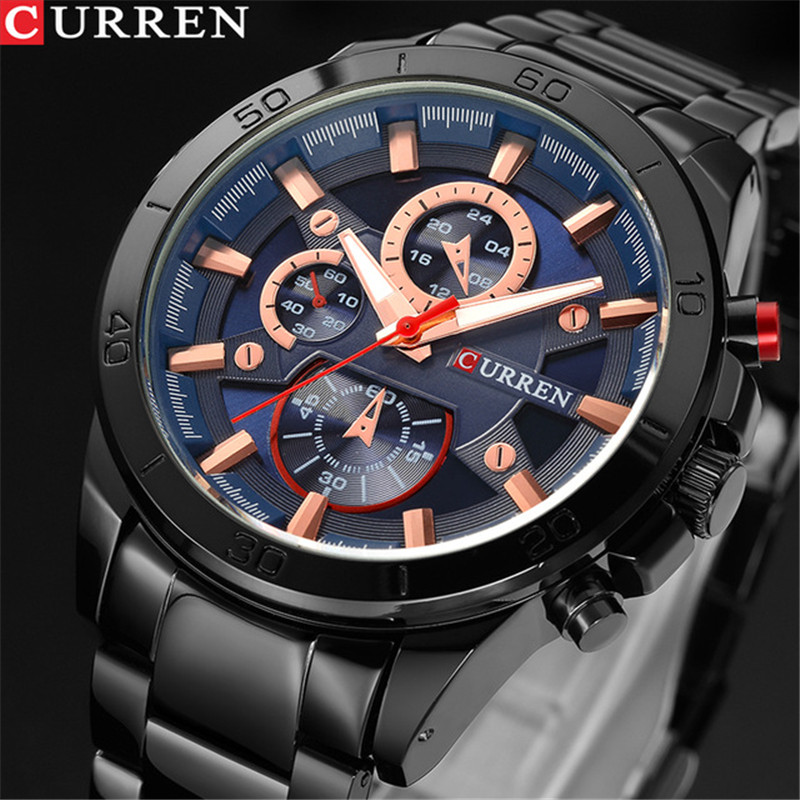 Curren Curren Curren Đồng hồ lịch thông thường hợp thời trang Đồng hồ nam thạch anh phù hợp Đồng hồ 