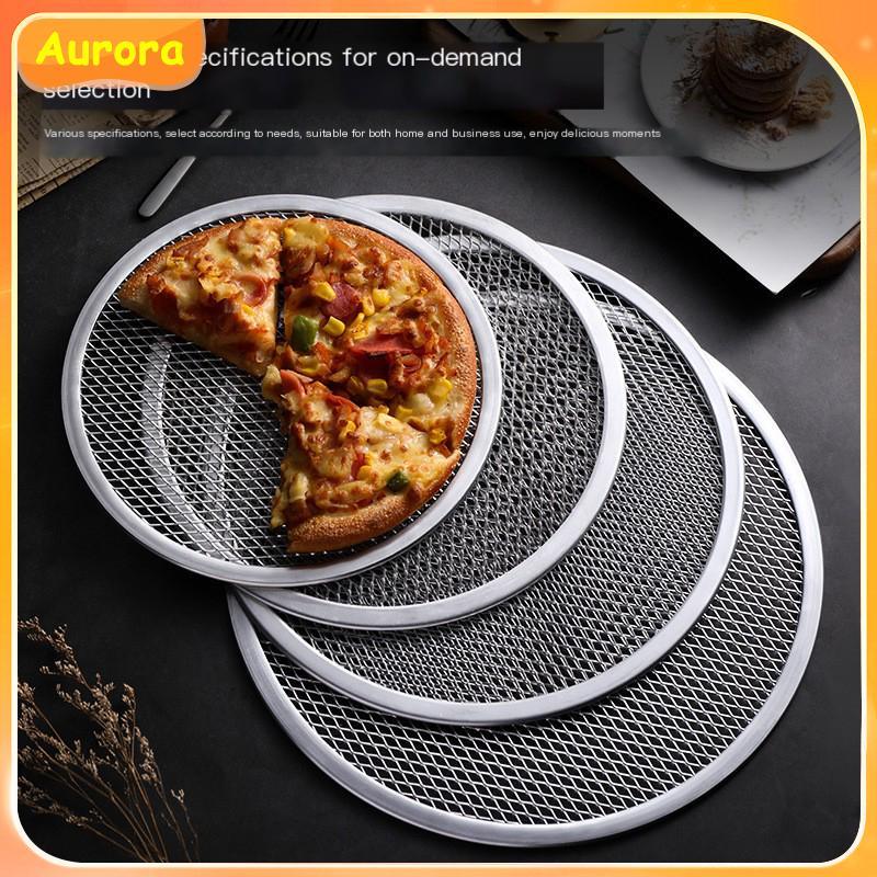 Cod 8-13 inch tái sử dụng không dính bánh pizza Màn hình Pan Hợp kim nhôm Net bakeware VN